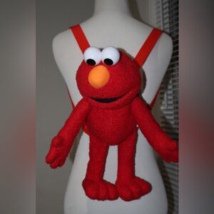Sesame Street Elmo Unisex 15” Plush Backpack, Red new with tags